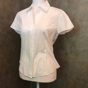 Crisp white cotton blouse. Talbott, size 8